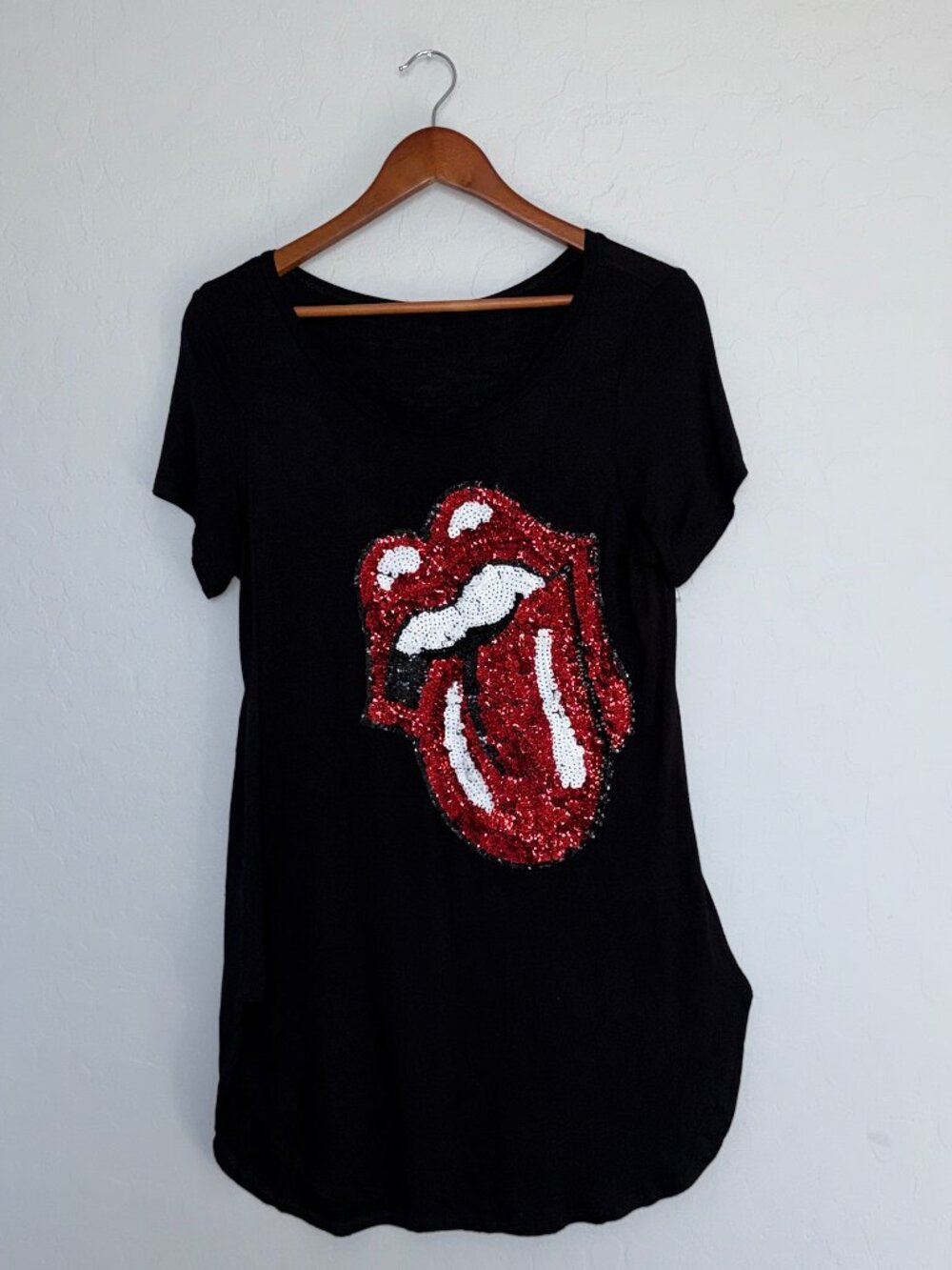 Rolling Stones High Low Sequins Dress